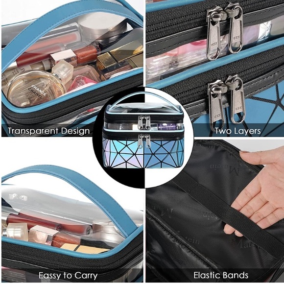 Multifunctional Holographic Portable Makeup Bags Set,Travel Bag Organizer - Picture 5 of 5